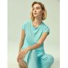 GYS Women’s Bamboo Viscose Pajama Sets – Cooling Short Sleeve Sleepwear for Hot Sleepers, Super Soft Summer Matching Pjs(Aqua)