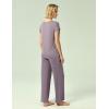 GYS Women’s Bamboo Viscose Pajama Sets – Cooling Short Sleeve Sleepwear for Hot Sleepers, Super Soft Summer Matching Pjs(Violet)