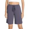 GYS Women’s Bamboo Viscose Bermuda Pajama Shorts – Soft Sleep Lounge Shorts with Pockets for Summer(Dark Grey)