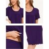 LazyCozy Bamboo Viscose Capri Pajamas for Women Cooling Summer Pajama Sets for Hot Sleeper Super Soft Pj Set(C – Dark Purple)