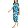 LazyCozy Bamboo Viscose Capri Pajamas for Women Cooling Summer Pajama Sets for Hot Sleeper Super Soft Pj Set(C – Teal Blue)