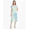 LazyCozy Bamboo Viscose Capri Pajamas for Women Cooling Summer Pajama Sets for Hot Sleeper Super Soft Pj Set(Tie-dyed)