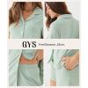 GYS Women’s Bamboo Viscose Pajama Set Summer Cooling Short Sleeve Button Down PJS Sleepwear(​peach​)