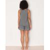 GYS Women’s Pajama Set – Bamboo Viscose Sleepwear & Loungewear, Cooling Sleeveless Tank Top and Sleep Shorts Set(Dark Heather Grey)