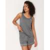 GYS Women’s Pajama Set – Bamboo Viscose Sleepwear & Loungewear, Cooling Sleeveless Tank Top and Sleep Shorts Set(Dark Heather Grey)