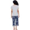 GYS Bamboo Pajamas Set for Women Soft Short Sleeve Tops with Capri Pants Sleepwear Printed Pjs Lounge Set(A – Heather Grey)