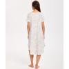 GYS Bamboo Viscose Nightgowns for Women Short Sleeve V Neck Night Shirts with Pockets(Ivory Blossom Drift)