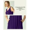 GYS Bamboo Viscose Nightgown for Women Cooling Summer Tank Nightshirt Soft Sleeveless Sleep Dress with Pockets(Crew Neck-deep Purple)
