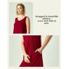 GYS Bamboo Viscose Nightgown for Women Cooling Summer Tank Nightshirt Soft Sleeveless Sleep Dress with Pockets(Crew Neck-wine Red)