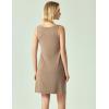 GYS Bamboo Viscose Nightgown for Women Cooling Summer Tank Nightshirt Soft Sleeveless Sleep Dress with Pockets(V Neck-camel)