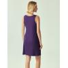 GYS Bamboo Viscose Nightgown for Women Cooling Summer Tank Nightshirt Soft Sleeveless Sleep Dress with Pockets(V Neck-deep Purple)