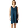 GYS Bamboo Viscose Nightgown for Women Cooling Summer Tank Nightshirt Soft Sleeveless Sleep Dress with Pockets(V Neck-ink Blue)
