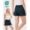 GYS Bamboo Viscose Micro Shorts for Women, Soft Lightweight Pajama Shorts, Smocked High Waist Mini Lounge Pants(Dark Cyan)