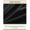 GYS Women’s Bamboo Viscose Nightgown Soft Short Sleeve Sleep Shirts Cooling Summer Sleepwear Dress(Black)
