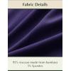 GYS Women’s Bamboo Viscose Nightgown Soft Short Sleeve Sleep Shirts Cooling Summer Sleepwear Dress(Deep Purple)