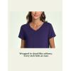 GYS Women’s Bamboo Viscose Nightgown Soft Short Sleeve Sleep Shirts Cooling Summer Sleepwear Dress(Deep Purple)