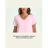 GYS Women’s Bamboo Viscose Nightgown Soft Short Sleeve Sleep Shirts Cooling Summer Sleepwear Dress(Pink)