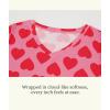 GYS Women’s Bamboo Viscose Nightgown Soft Short Sleeve Sleep Shirts Cooling Summer Sleepwear Dress(Pink Heart)