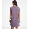GYS Women’s Bamboo Viscose Nightgown Soft Short Sleeve Sleep Shirts Cooling Summer Sleepwear Dress(Violet)