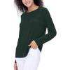GYS Womens Long Sleeve Tops Soft Bamboo Viscose Pajama Tops(Style B – Green)
