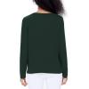 GYS Womens Long Sleeve Tops Soft Bamboo Viscose Pajama Tops(Style B – Green)