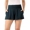 GYS Bamboo Viscose Micro Shorts for Women, Soft Lightweight Pajama Shorts, Smocked High Waist Mini Lounge Pants(Dark Cyan)