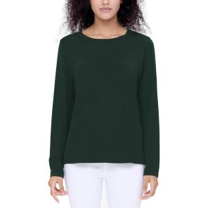 GYS Womens Long Sleeve Tops Soft Bamboo Viscose Pajama Tops(Style B – Green)