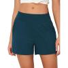 GYS Bamboo Viscose Pajama Shorts for Women, Casual Micro Mini Lounge Shorts, Soft Comfy Sleep Bottoms(Peacock Blue)