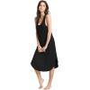 GYS Women’s Bamboo Viscose Nightgown Soft Sleeveless Sleepshirt Summer Racerback Tank Sleep Dress(Black)
