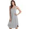 GYS Women’s Bamboo Viscose Nightgown Soft Sleeveless Sleepshirt Summer Racerback Tank Sleep Dress(Heather Grey)