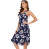 GYS Women’s Bamboo Viscose Nightgown Soft Sleeveless Sleepshirt Summer Racerback Tank Sleep Dress(Navy Floral)