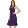 GYS Women’s Bamboo Viscose Nightgown Soft Sleeveless Sleepshirt Summer Racerback Tank Sleep Dress(Purple)