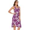 GYS Women’s Bamboo Viscose Nightgown Soft Sleeveless Sleepshirt Summer Racerback Tank Sleep Dress(Purple Floral)