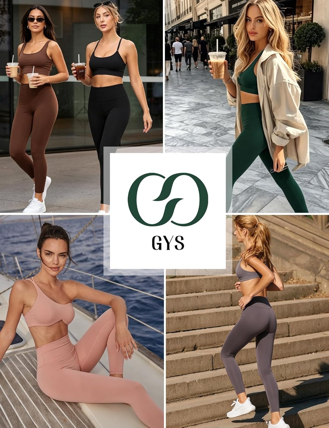 image:imageGYS Bamboo Viscose Leggings for Women High Waisted Workout Gym Yoga Pants Soft Stretchy Leggings Pants SweatpantsLilac Gray 4