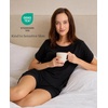 GYS Bamboo Viscose Cooling Pajamas for Women, Summer Silky Soft Pajama Shorts Set Comfy Matching Pjs Sets(Black)
