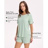 GYS Bamboo Viscose Cooling Pajamas for Women, Summer Silky Soft Pajama Shorts Set Comfy Matching Pjs Sets(Mint Green​)