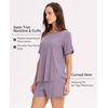 GYS Bamboo Viscose Cooling Pajamas for Women, Summer Silky Soft Pajama Shorts Set Comfy Matching Pjs Sets(Purple)