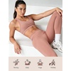 GYS Bamboo Viscose Leggings for Women, High Waisted Workout Gym Yoga Pants, Soft Stretchy Leggings Pants Sweatpants(Blush Pink)