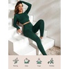 GYS Bamboo Viscose Leggings for Women, High Waisted Workout Gym Yoga Pants, Soft Stretchy Leggings Pants Sweatpants(Dark Cyan)