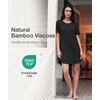 GYS Bamboo Viscose Nightgowns for Women, Summer Cooling Night Shirts for Hot Sleepers Silky Soft Sleep Dress(Black)