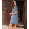 GYS Bamboo Viscose Nightgowns for Women, Summer Cooling Night Shirts for Hot Sleepers Silky Soft Sleep Dress(Grayish Blue)