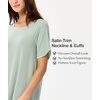 GYS Bamboo Viscose Nightgowns for Women, Summer Cooling Night Shirts for Hot Sleepers Silky Soft Sleep Dress(Mint Green​)