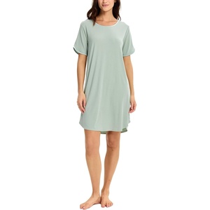 GYS Bamboo Viscose Nightgowns for Women, Summer Cooling Night Shirts for Hot Sleepers Silky Soft Sleep Dress(Mint Green​)