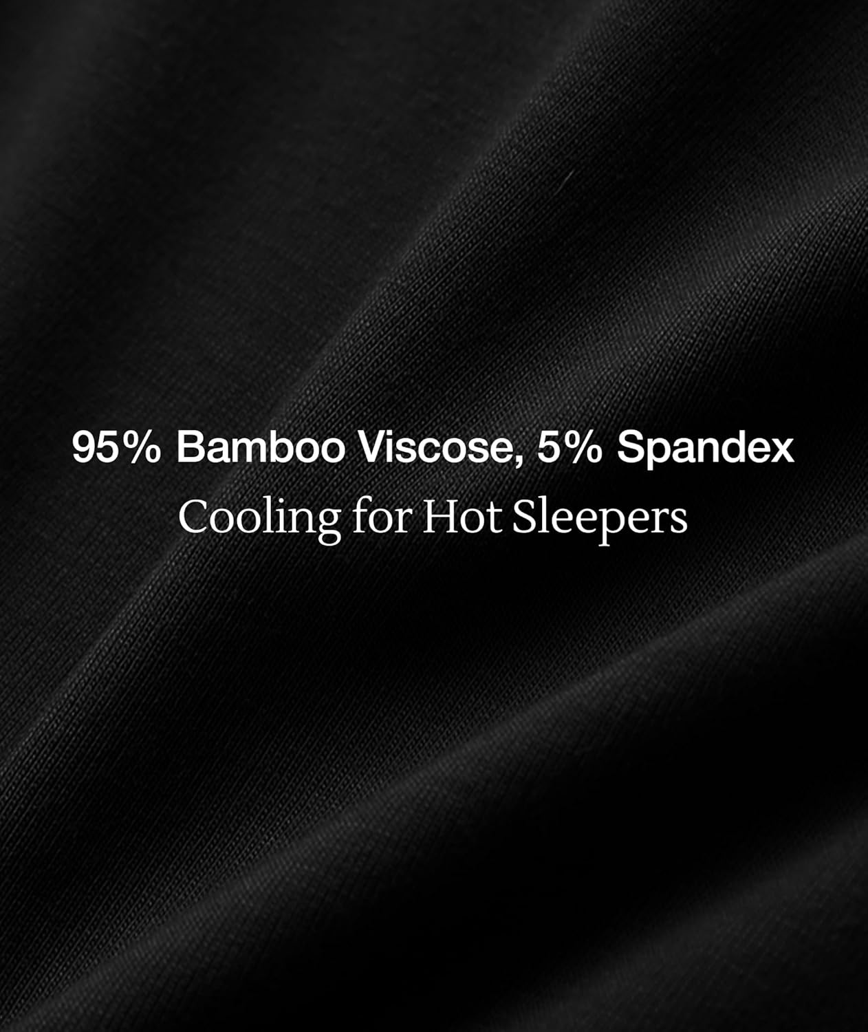 image:imageGYS Womens Bamboo Viscose Pajama Sets Cooling Short Sleeve Sleepwear for Hot Sleepers Silky Soft Summer Vneck Lounge PjsBlack