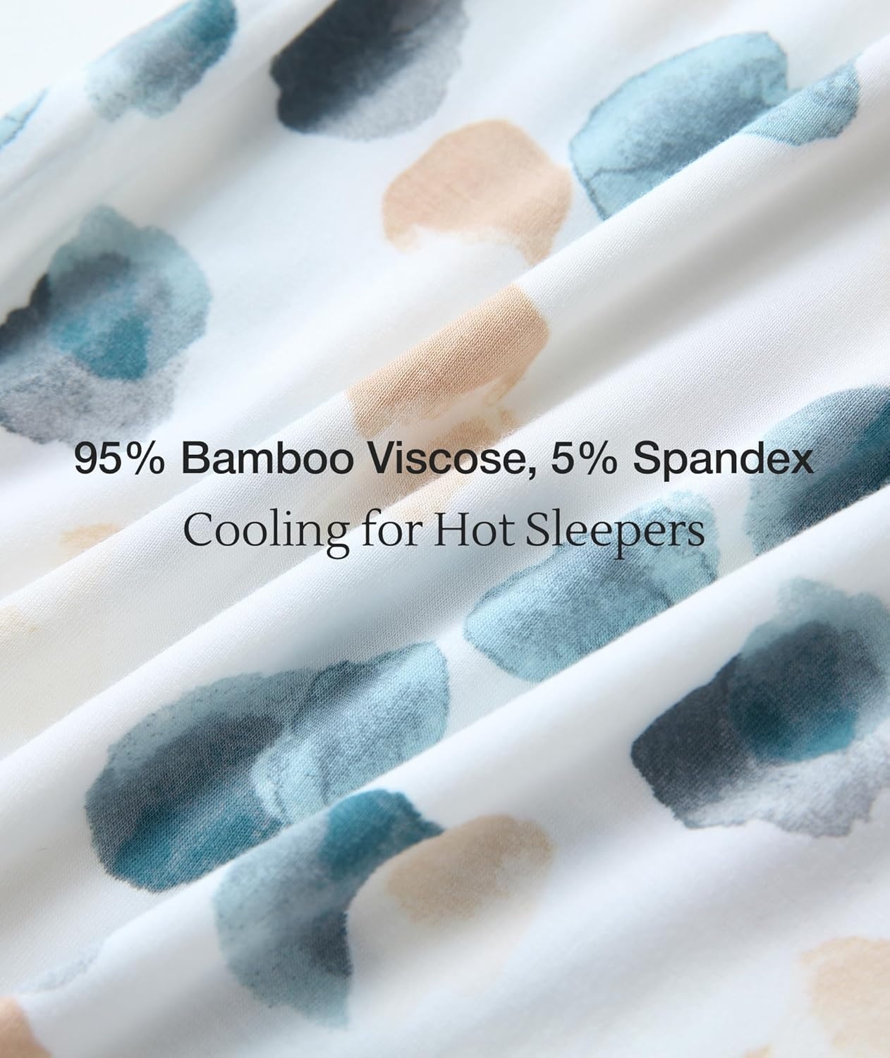 image:imageGYS Womens Bamboo Viscose Pajama Sets Cooling Short Sleeve Sleepwear for Hot Sleepers Silky Soft Summer Vneck Lounge PjsGreen