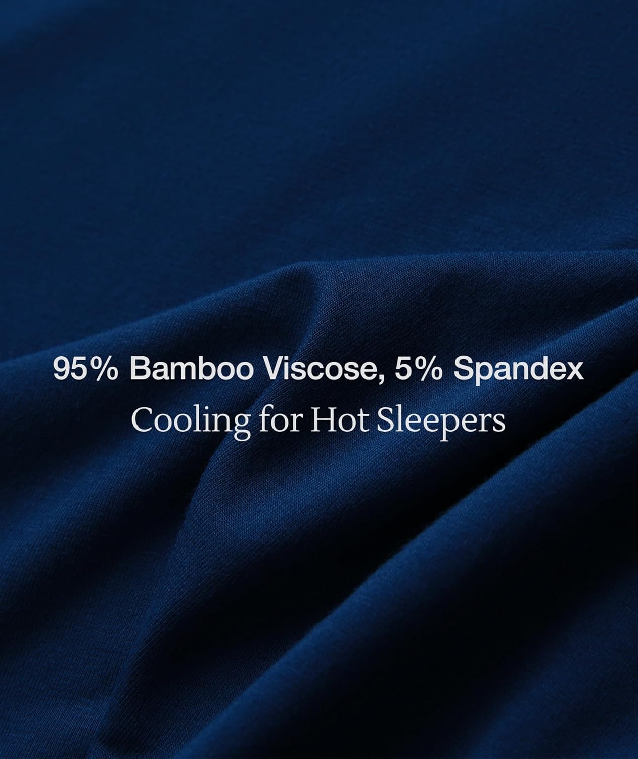 image:imageGYS Womens Bamboo Viscose Pajama Sets Cooling Short Sleeve Sleepwear for Hot Sleepers Silky Soft Summer Vneck Lounge PjsInk Blue Flowers
