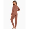 GYS Bamboo Viscose Women Pajama Sets Long Sleeve Crew Neck Lounge Set with Pockets