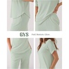 GYS Bamboo Viscose Womens Pajama Sets, Moisture-Wicking Short Sleeve Sleep Set​​ with Pocket, Sleepwear​​ for Nightly Comfort(Light Green)