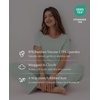 GYS Bamboo Viscose Womens Pajama Sets, Moisture-Wicking Short Sleeve Sleep Set​​ with Pocket, Sleepwear​​ for Nightly Comfort(Light Green)