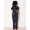 GYS Women’s Bamboo Viscose Pajama Sets, Cooling Short Sleeve Sleepwear for Hot Sleepers, Silky Soft Summer V-neck Lounge Pjs(Blue Stars)